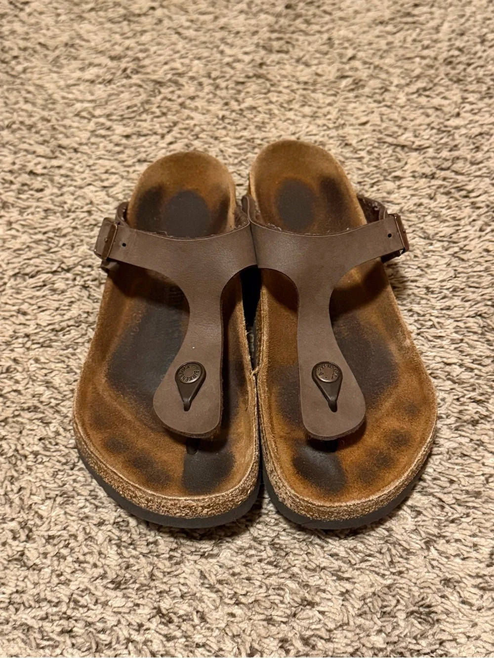Birkenstock Gizeh Brown Thong Sandals Women’s 8.5 EU 39 Regular Width
